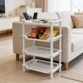 thumbnail image 6 of 4-Tier Plastic Shelf for Storage, Shelving Unit Storage Rack Organizer Utility Shelf for Kitchen Office Garage Pantry Laundry Organization, Storage Rack for Pantry Closet, 6 of 6