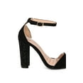 thumbnail image 2 of New Women DbDk Ariana1 Open Toe Rhinestone Block Heel Ankle Strap Sandal, 2 of 6