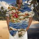 thumbnail image 3 of Camisas De Sport Para Hombre Camisa para hombre Camisa de playa de manga corta holgada informal (Blue, XL), 3 of 4