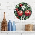thumbnail image 3 of Yayeee 10" Wall Clock Battery Operated Quartz Round Silent Non-Ticking Home Decor, Red Apple Pattern, 3 of 6