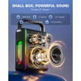 thumbnail image 3 of Moukey MPS5 Portable Karaoke Machine - 200W Peak Power, 2 Wireless Mics, BT 5.3, LED Lights, 3 of 4