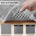 thumbnail image 3 of JIATER Waffle Bathroom Rugs 24x17,Soft Absorbent Bath Mat Non-Slip Backing Quick Dry Washroom Mats,Light Gray, 3 of 9