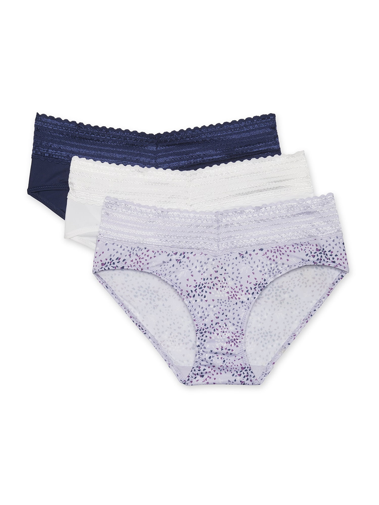 Blissful Benefits by Warner's Women's No Muffin Top w/ Lace Hipster, 3-Pack