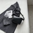 thumbnail image 4 of Paquete de pecho para mujer, bolsos de mensajero de moda informal, monedero de diseñador simple (negro) Likrtyny Para Estrenar, 4 of 9