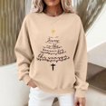 thumbnail image 6 of Christmas Sweatshirts for Womens Holiday Merry Pullover Long Sleeves Crewneck Shirts Fashion Christmas Tree Printed Blouses Casual Loose Christmas Sweatshirt, 6 of 8