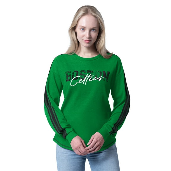 Women's G-III 4Her by Carl Banks Kelly Green Boston Celtics Advantage Tri-Blend Long Sleeve T-Shirt