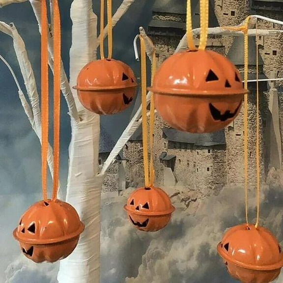 Household Pendant Promotion Sale! Nomeni 4Cm Halloween Pumpkin Bells Treed Decorations Hanging Decor, Home Decor Clearance Sale Red