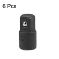thumbnail image 3 of Uxcell 6pcs 1/4" Drive (F) x 3/8" (M) Socket Reducer Adapters, Female to Male, Cr-V Steel(Black), 3 of 5