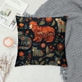 thumbnail image 2 of GOSMITH Throw Pillow Cover Fairy Tale Forest Fox Bear Raccoon Owls Rabbits Flowers Pillowcase Home Decor Square Pillow Case Cushion Cover White, 2 of 5