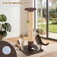 thumbnail image 6 of Scratching Post for Indoor Cats Adults – 33." Tall  Sisal Scratcher with Interactive Mouse Hole, Sturdy Furniture Board Base, 6 of 7