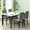 Gray, variant on LinkRomat 5 Pieces Dining Table Set for 4, Small Dining Room Sets with Faux Marble Table & Velvet Chairs, Kitchen Table Set with Chair for 4, Black