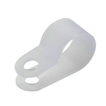 50Pcs Nylon R-type Cable Clamp Organizer Cord Clips for Wire Management 10.4mm