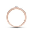 thumbnail image 5 of AFFY Heart Promise Ring for Women, 0.10CT Natural Diamond in 14K Rose Gold over Silver-10.5, 5 of 7