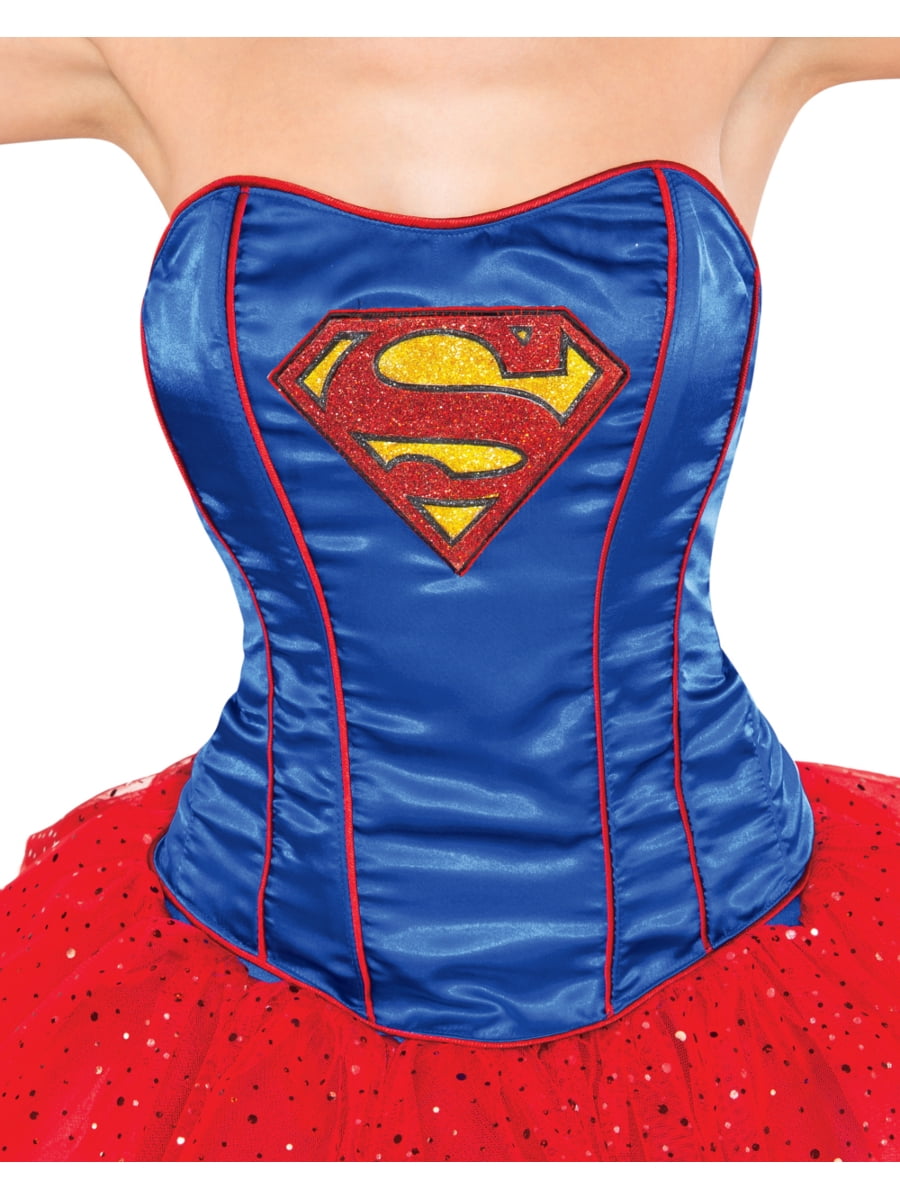 Rubies Costume Co Womens Classic Supergirl Sequin Corset Costume