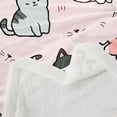 thumbnail image 4 of Cartoon Cat Sherpa Blanket,Cute Kitten Print Blanket for Kids Boys Girls Toddler Cat Lover,Cat Paw Print Throw Blanket for Bed Sofa Couch,Kawaii Pet Theme Plush Blanket Pink Baby 30"x40", 4 of 6