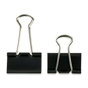 Pen+Gear Medium Metal Binder Clips, Black, 12 Count