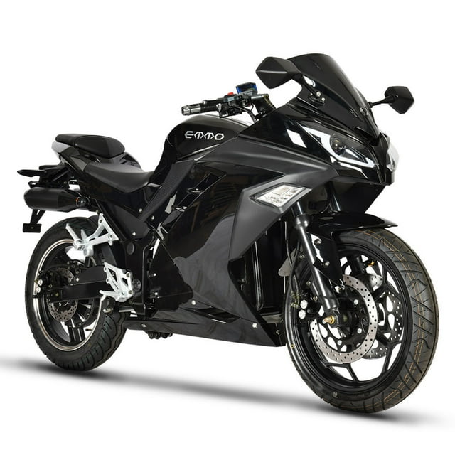 Emmo Zone MAX eBike - Electric Motorcycle eBike - 84V20Ah SLA - Full Size E Bike - Black - QS Super Torque Motor