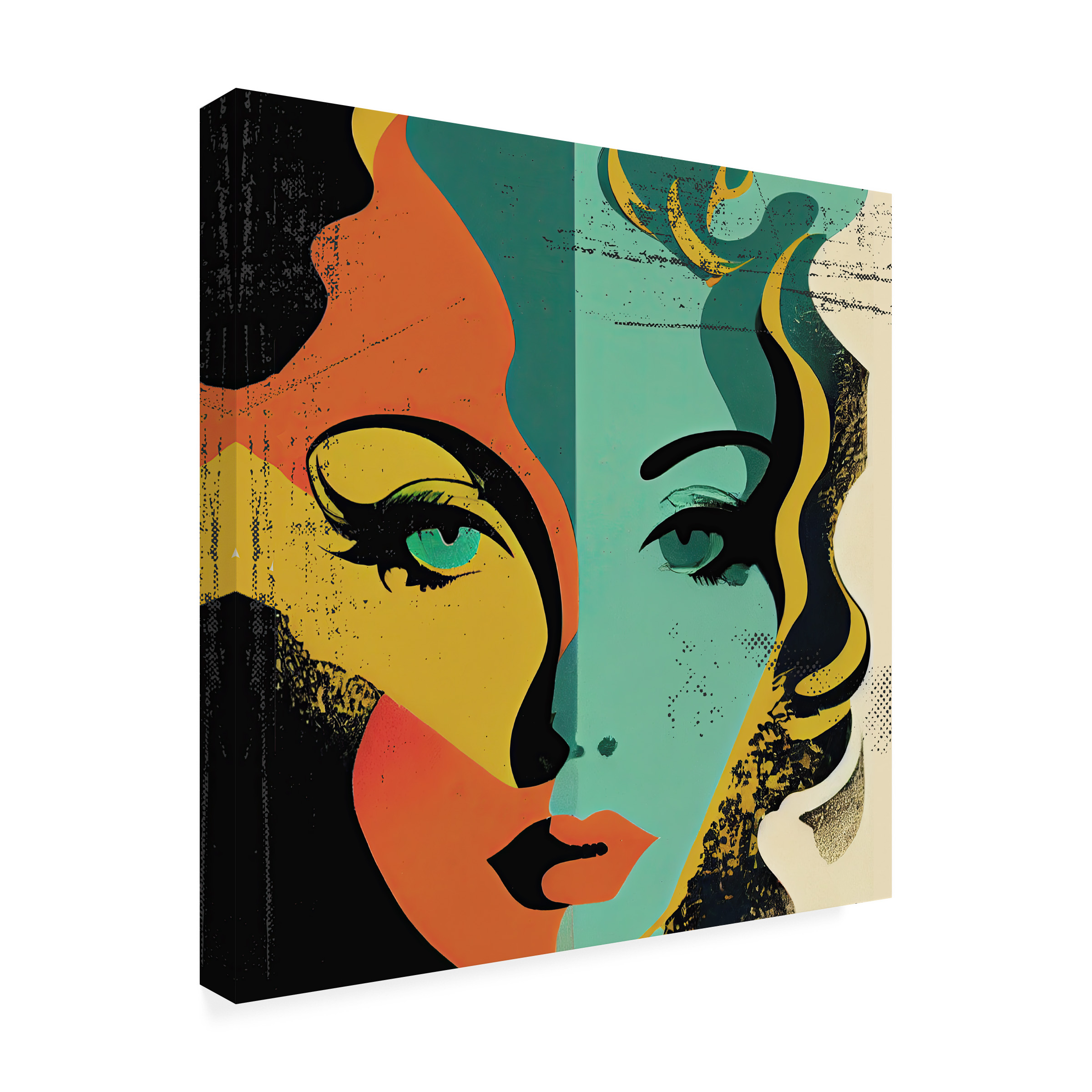 Canvas Wall Art - Sasha 'Pop Tech Glam VI' Wall Art for Living Room, Bedroom, or Office DÃ©cor by Trademark Fine Art - 24 x 24 Inches