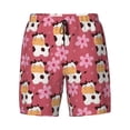 thumbnail image 4 of Lsque Mens Swim Trunks Cow And Flower Pattern - Bathing Suit Compression Liner - Beach Swim Shorts Swimwear - (S-3XL) - Stretch Quick Dry -Medium, 4 of 9