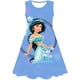 thumbnail image 2 of Vestido de princesa Jasmine de Disney, bonito vestido estampado para niñas, ropa informal de verano a la moda para niños, ropa para niñas con estampado 3D, manga de pétalo a la moda 9T Gao Jinjia LED, 2 of 2