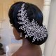 thumbnail image 1 of Peineta para el pelo de boda, pinzas para el pelo con diamantes de imitación y perlas, accesorios para el cabello de novia y damas de honor (plata), 1 of 5