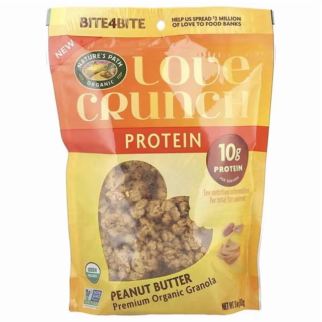 Nature's Path, Love Crunch®, Protein, Premium Organic Granola, Peanut Butter, 11 oz (312 g)