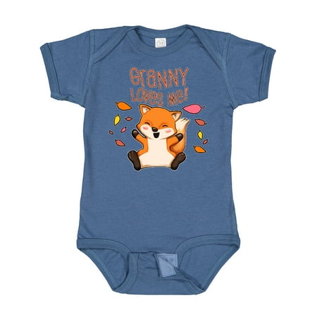 

Inktastic Granny Loves Me!- Cute Baby Fox Gift Baby Boy or Baby Girl Bodysuit