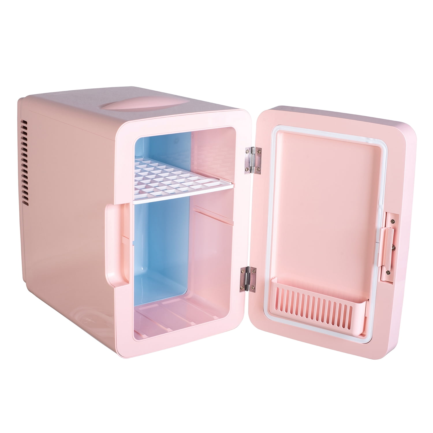 6.5-Liter 9-Can Mini Portable Personal Fridge with Lighted Mirror Door (Pink), EFMIS170_B-PINKPT