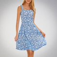 thumbnail image 2 of Vestido de Verano Casual Corbata Bolsillo sin Mangas Cintura Alta A-Línea, Vestido Lindo de las Mujeres para la Primavera Y el Verano, 2 of 5