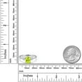 thumbnail image 6 of Gem Stone King 14K White Gold Yellow Lemon Quartz and White Created Sapphire Engagement Ring for Women | 1.36 Cttw | Oval 8X6MM | Gemstone Birthstone | Size 5, 6 of 6