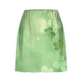 thumbnail image 5 of Tnhcen Women's Saint Patrick's Day Tennis Skirt High Waist 4 Way Stretch Built - in Shorts Running Skirt Yoga Skirt Moisture Wicking Athletic Skirt for Sports Workout Green Shamrock Print, 5 of 5