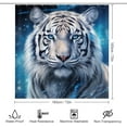 thumbnail image 2 of 4 Pieces Colorful White Tiger Shower Curtain Set Modern Nature Animal Bathroom Decor Sets with Rugs Bathroom Accessories Set Bathroom Curtain Shower Set with 12 Hooks, 2 of 8