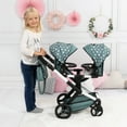 thumbnail image 6 of Bayer Design Doll Pram Xeo Twin Green & White Stars with Shoulder Bag, 3+ Years, 6 of 6