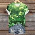 thumbnail image 2 of Amzcrzy Womens Tops Mode Imprimé Trèfle T-Shirt de la Saint-Patrick Col Rond T-Shirts de la Saint-Patrick Décontractés Tendance Manches Courtes Hauts pour Femme, 2 of 5