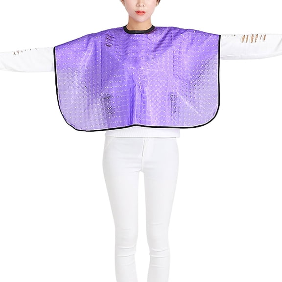 Unique Bargains Waterproof  Hair Dye Perming Cutting Barber Cape Gown Apron Cloth Purple
