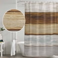 thumbnail image 4 of Vintage Brown Wood Shower Curtain, Waterproof Shower Curtains for Bathroom, Farmhouse Wooden Plank Rustic Washable Fabric Bathtub Curtain Set Bath Decor with 12 Hooks Stall 36"x72", 4 of 6