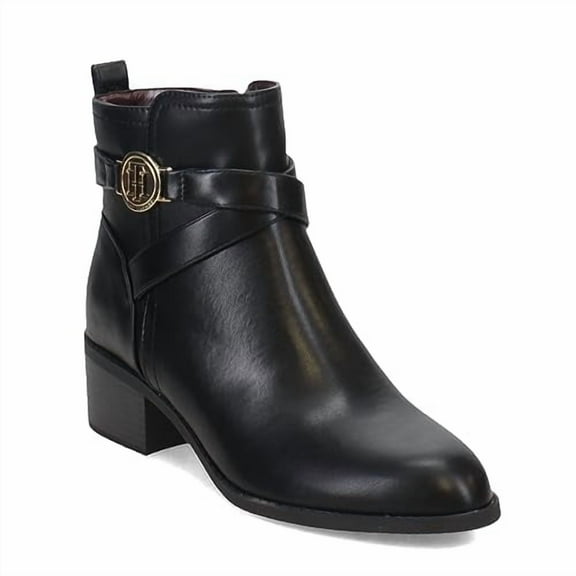 Tommy Hilfiger Womens Diyana Dress Booties Black 7.5M