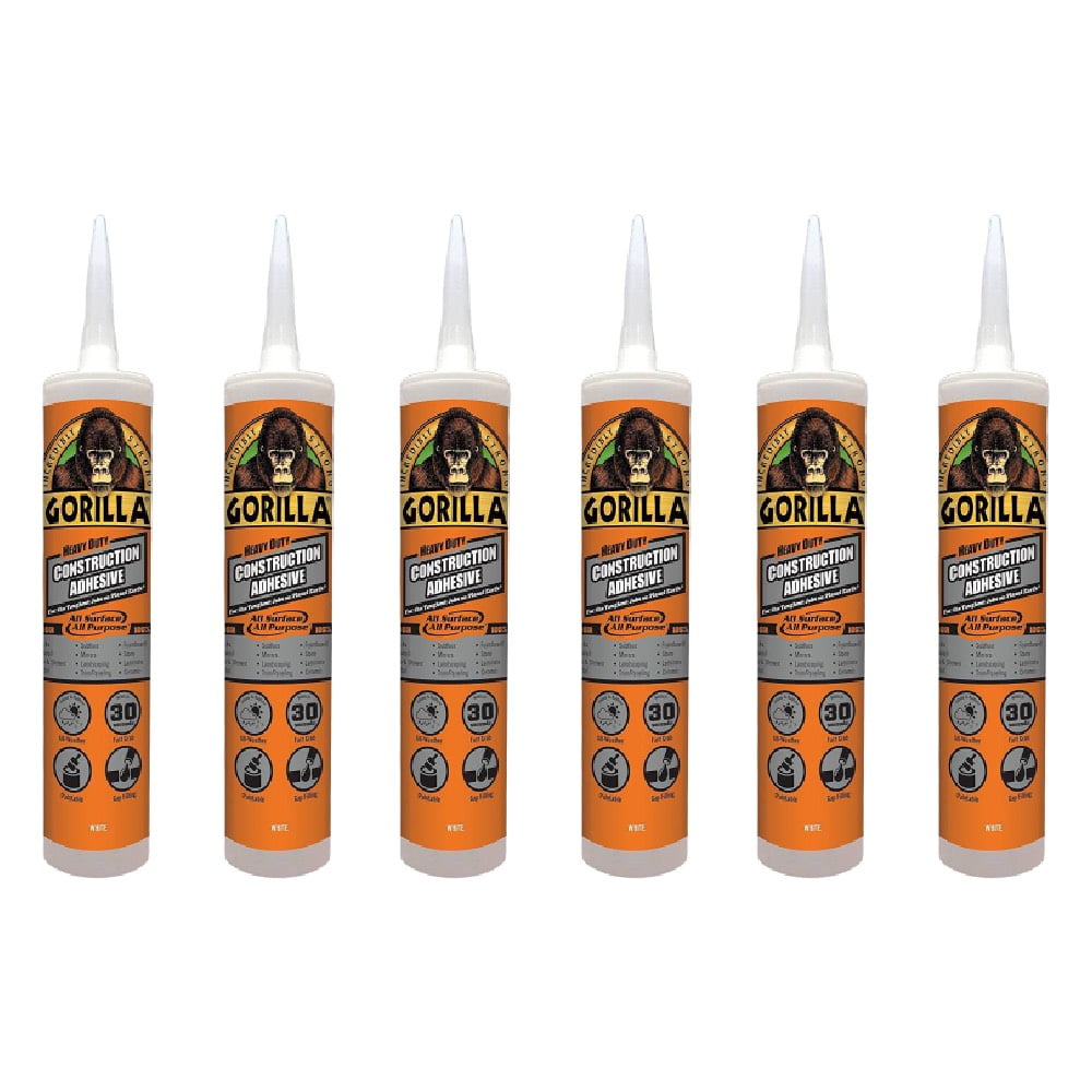 Gorilla Heavy Duty Construction Adhesive 8010003 Waterproof 30 Second