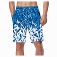 thumbnail image 2 of KPOPLK Mens Casual Shorts Elastic Waist Drawstring Loose Fit Summer Beach Vacation Shorts with Pockets(Light Blue,M), 2 of 9