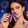 thumbnail image 6 of Red White and Blue Decorations Patriotic Wired Ribbon 5 Yards Total Red White Stripe & Plaid Ribbon for 4Th of July Decor Independence Day Memorial Day & America Anniversary Crafts, 6 of 9
