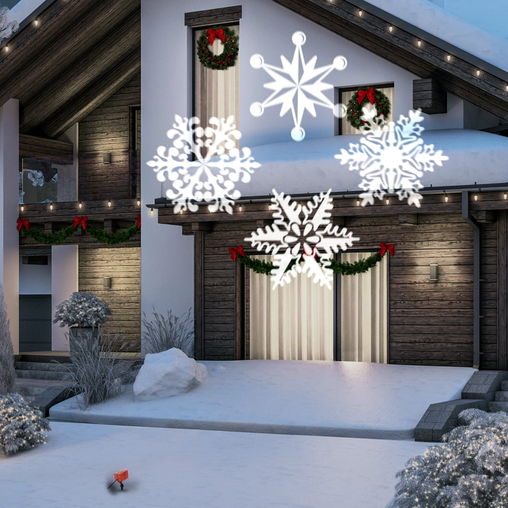 Gemmy Snow Flurries LED Light Show Projector - 12 in x 5 in