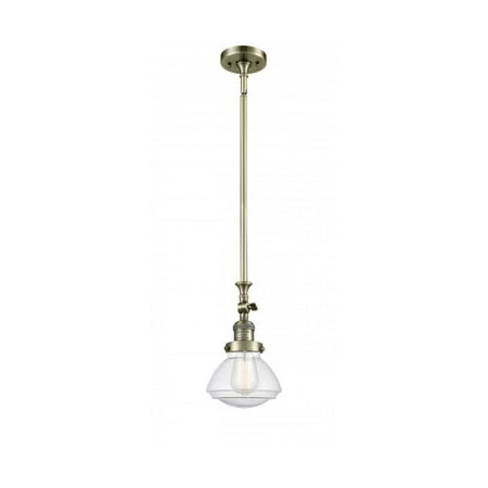 

Antique Brass Tone Mini Pendants 7 Wide Seedy Glass Steel/Cast Brass/Glass Medium Base LED 1 Light Fixture
