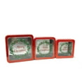 thumbnail image 4 of DaHo Christmas Holiday 3pc Set XMAS Merry Christmas Square Cookie Tins with Lids for Gift Giving, Cookie Boxes, Tins for Cookies and Gifts, Crafts, Favors, Decoration, Storage, 4 of 5