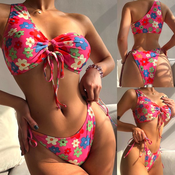 QWANG 2023 Summer Women's Split Fashion Sexy Bikini With Chest Pads