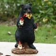 thumbnail image 4 of BGZLEU Lifelike Bear Eating Gnome Sculptures Black Bear Statue Garden Bear Figure Bear Shape Desktop Crafts for Yard Decoration Resin Naughty Black Bear Eating Garden Gnomes Indoor Outdoor Sculpture, 4 of 4