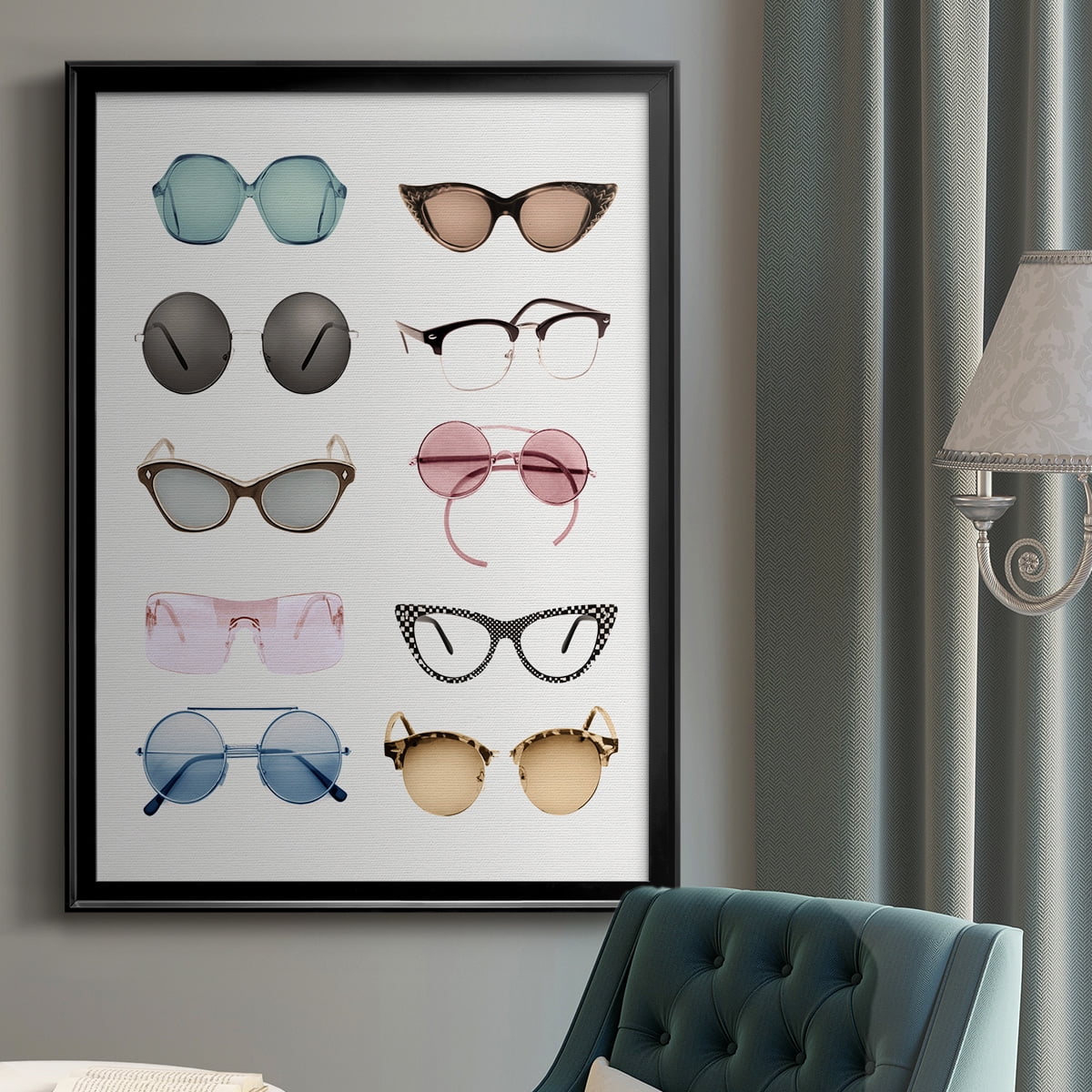Vintage Glasses II Premium Classic Framed Print - Ready to Hang