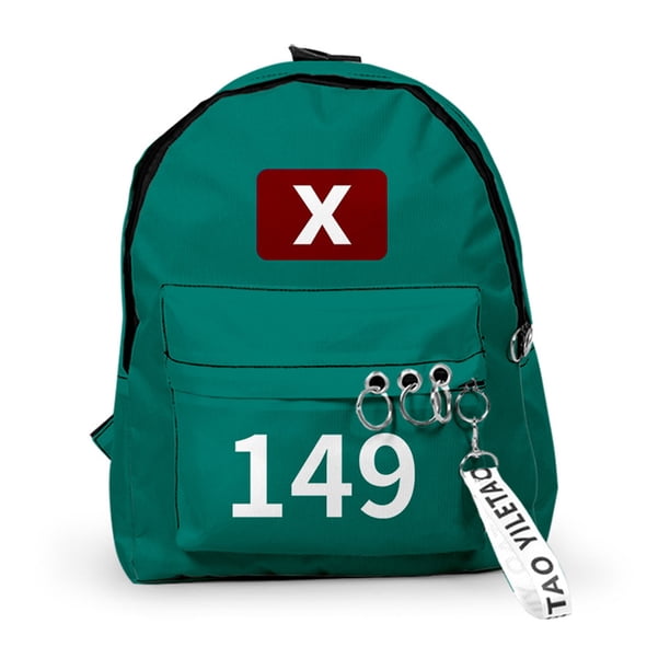 Corea Juego Temporada2 Bolsos de hombro Unisex Impresión sólida Bolsos de la escuela de la escuela Gran capacidad Día de los deportes al aire libre para la serie de televisión Fans
