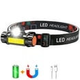 thumbnail image 1 of USB Rechargeable Portable Mini Powerful LED Headlamp XPE+COB Hunting Headlight Waterproof Head Torch with Tail Magnetic, 1 of 5
