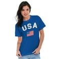 thumbnail image 5 of USA Patriot 4th of July Memorial Day Plus Size Crewneck Graphic Tee Shirt Brisco Brands 3X, 5 of 6