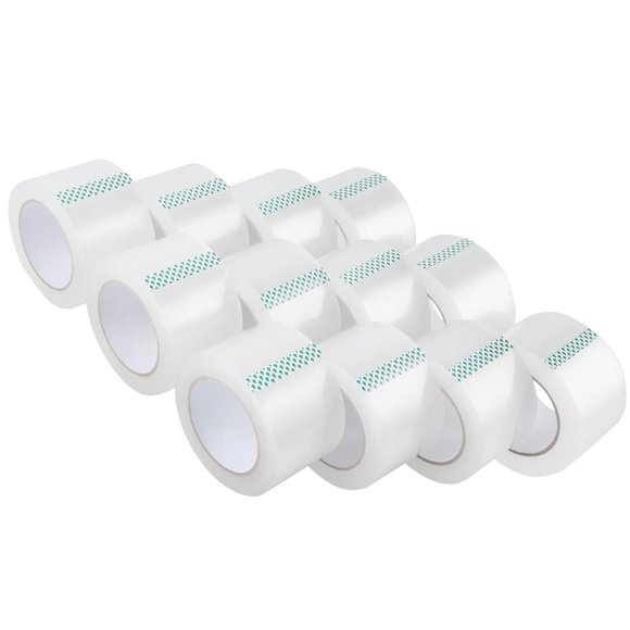 Heavy Duty Packing Tape 12 Rolls, Wide Packaging Tape, 3 in. x 90 Yd., 3 Mil Thick, Clear, Commercial Grade Carton Packaging Tape Refills, Shipping, Mailing, Moving Supplies & Storage